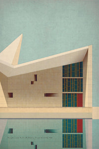 Pierre Jeanneret, The Gandhi Bhawan, Panjab University, 1956