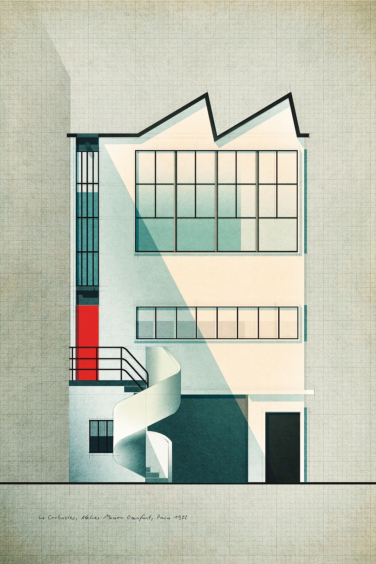 Le Corbusier, Atelier Maison Ozenfant 1922