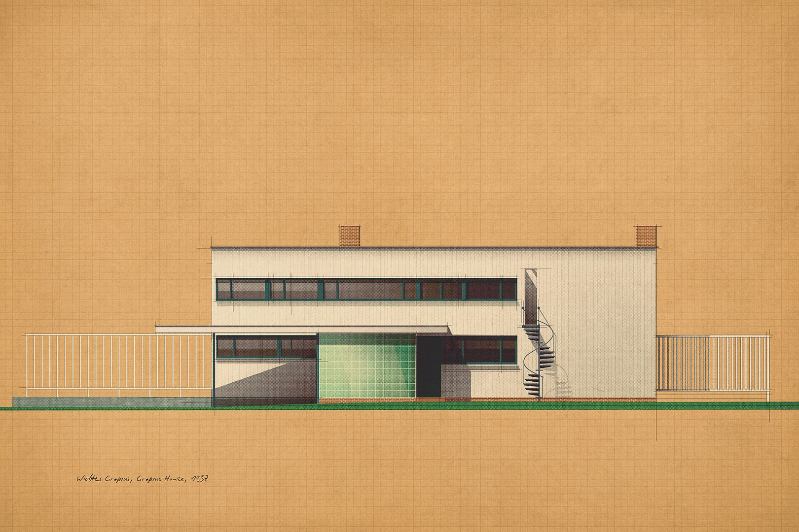 Walter Gropius, Gropius House, 1937